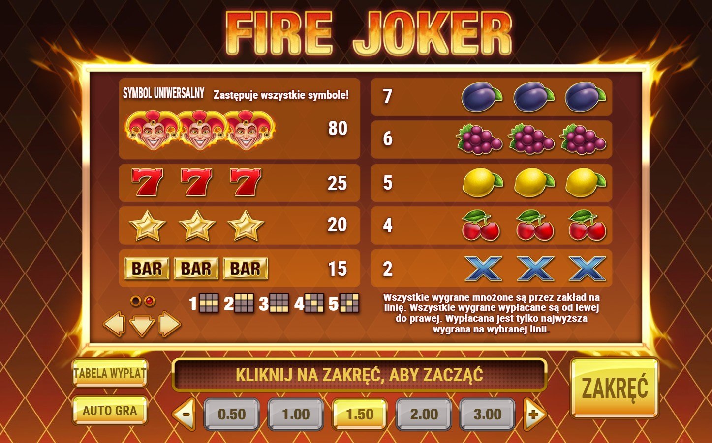 Fire Joker Automat Hazardowy Zagraj Online Za Darmo